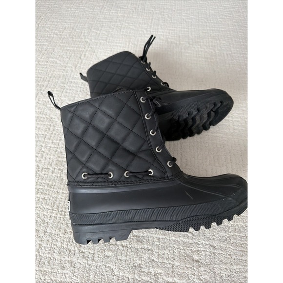 Sperry Top-sider Gosling Black Quilted Duck Boots Women's  Size 9 Waterproof - Picture 13 of 15